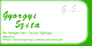 gyorgyi szita business card